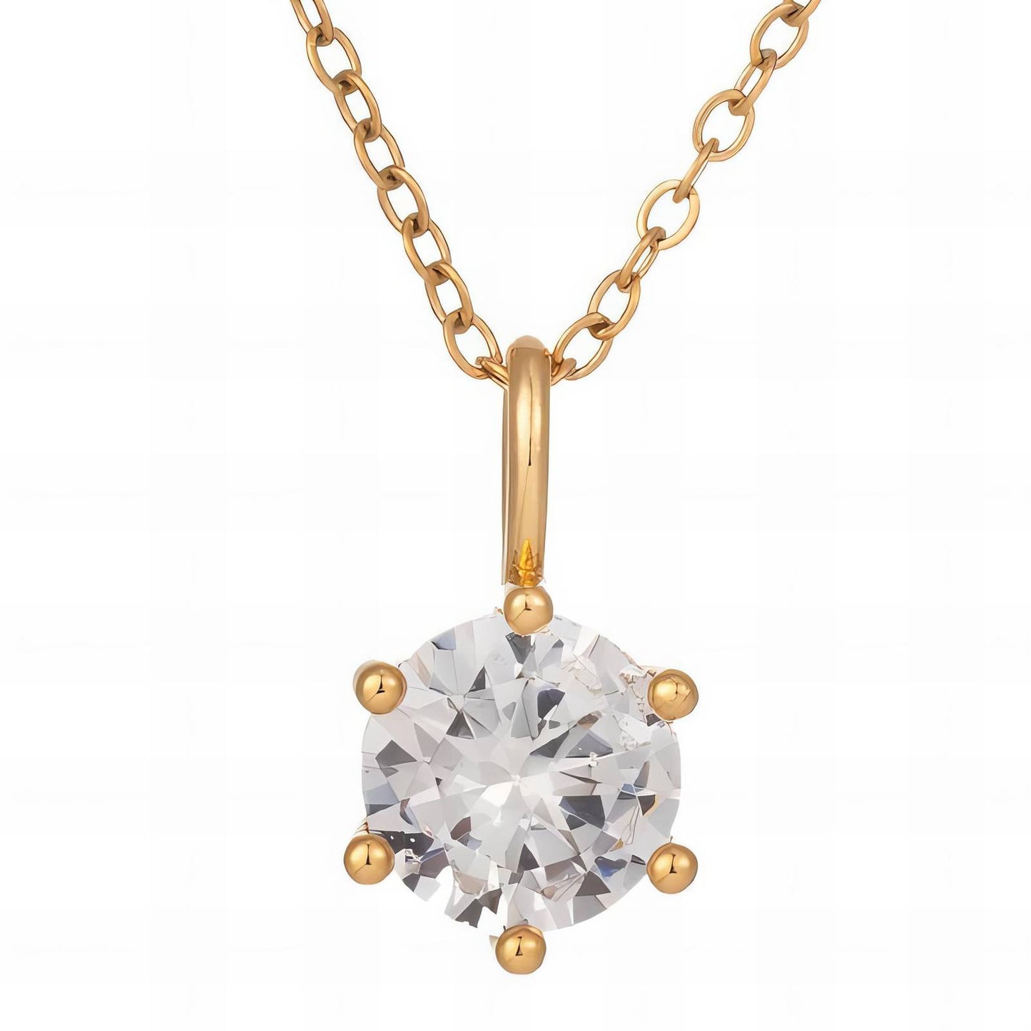 Necklace, 18K Gold Plated Steel