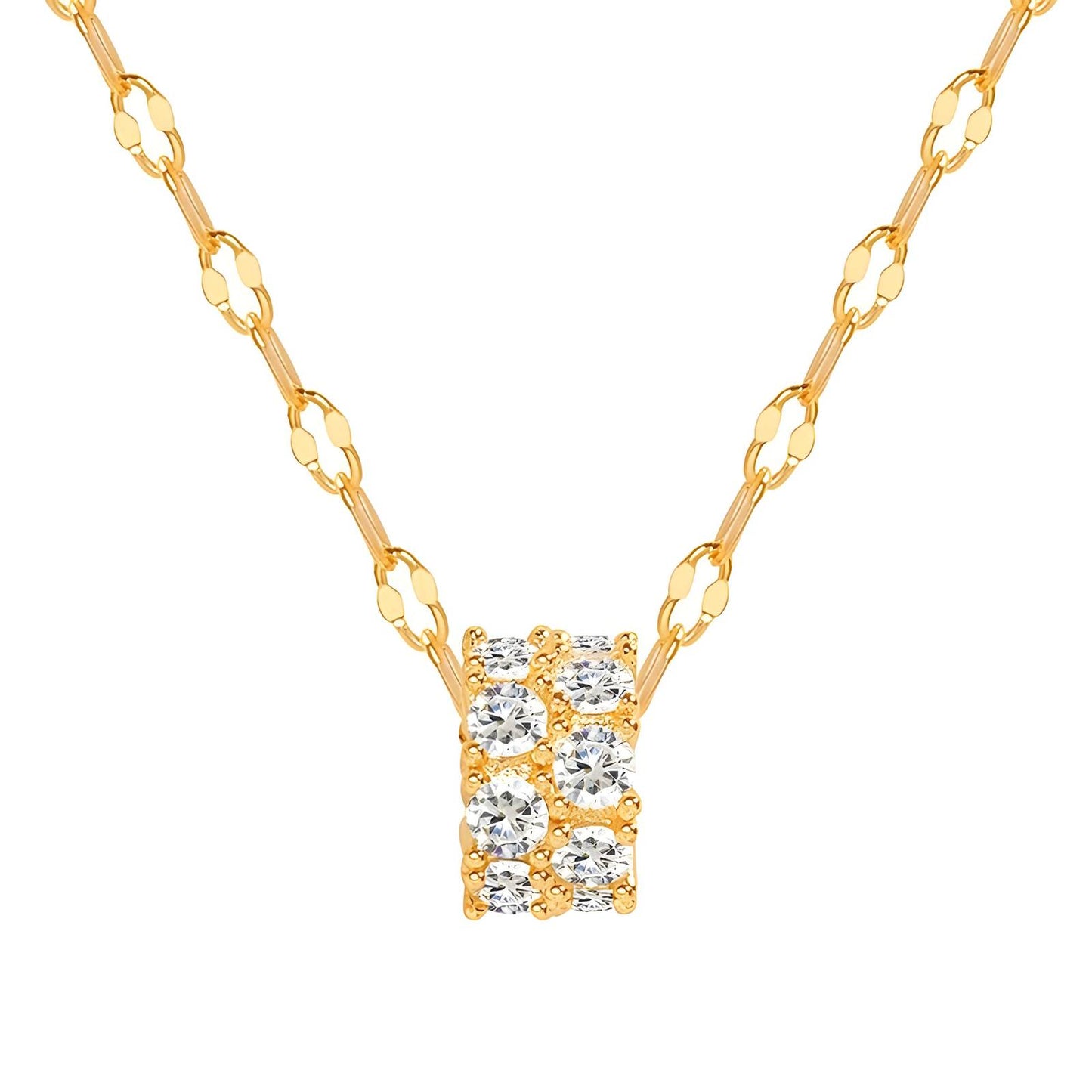 Necklace, 18K Gold Plated Steel