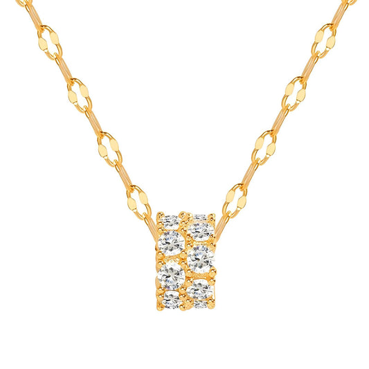 Necklace, 18K Gold Plated Steel
