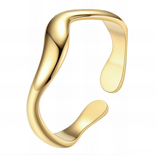 Ring, 18K Gold Plated Steel