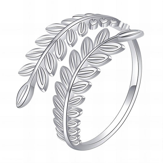 Leaves Ring, Stainless Steel