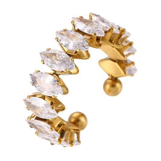 Ring, 18K Gold Plated Steel