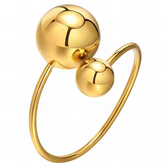 Ring, 18K Gold Plated Steel