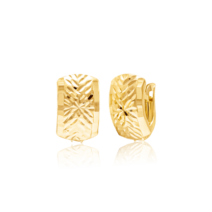 18K Pure Gold Curved Clip Jewelry Set