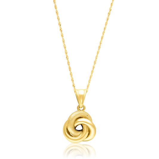 18K Pure Gold Flower Necklace