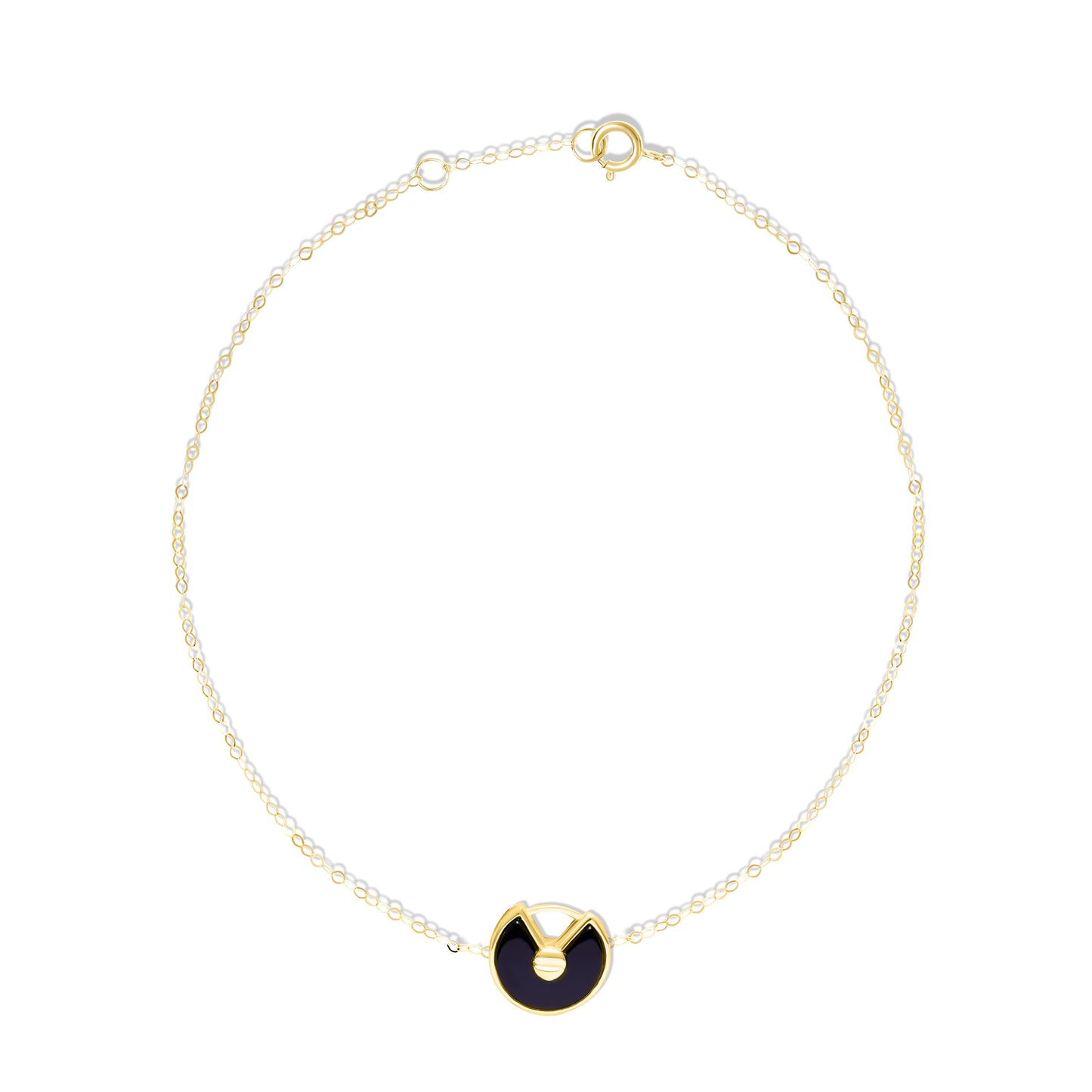 18K Pure Gold Black Bracelet