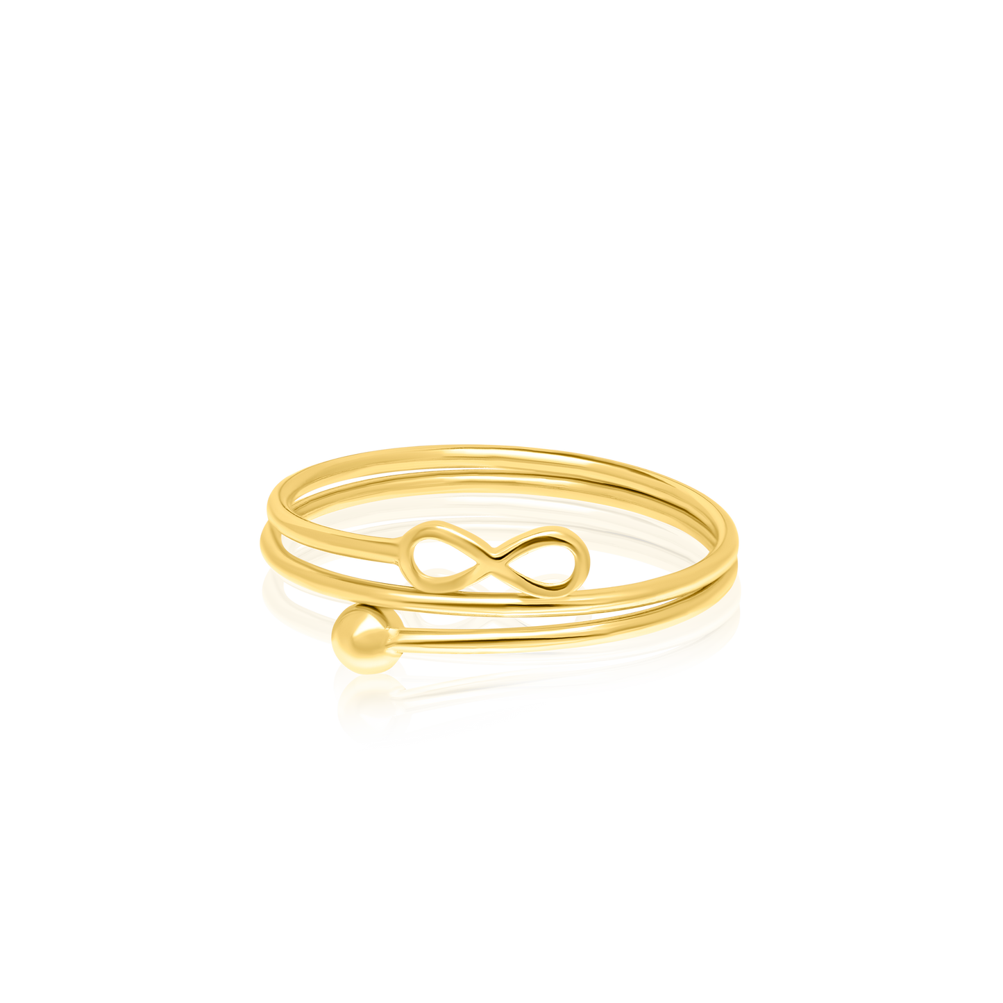 18K Pure Gold Infinity Ring
