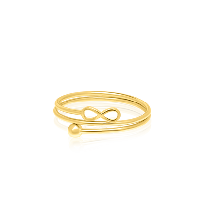 18K Pure Gold Infinity Ring