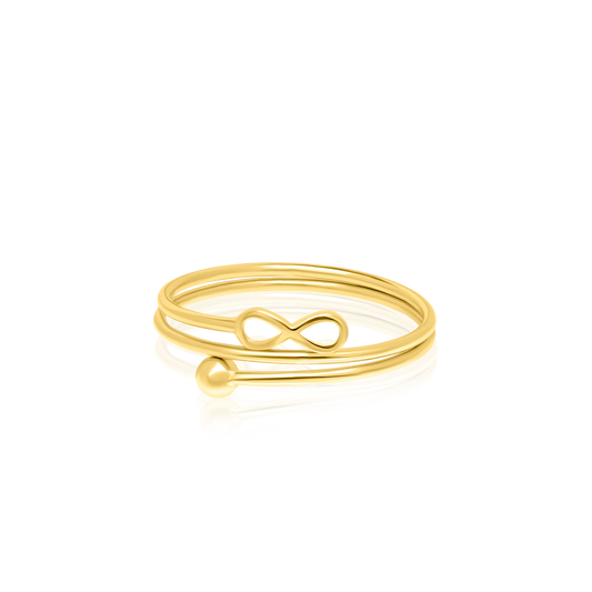 18K Pure Gold Infinity Ring