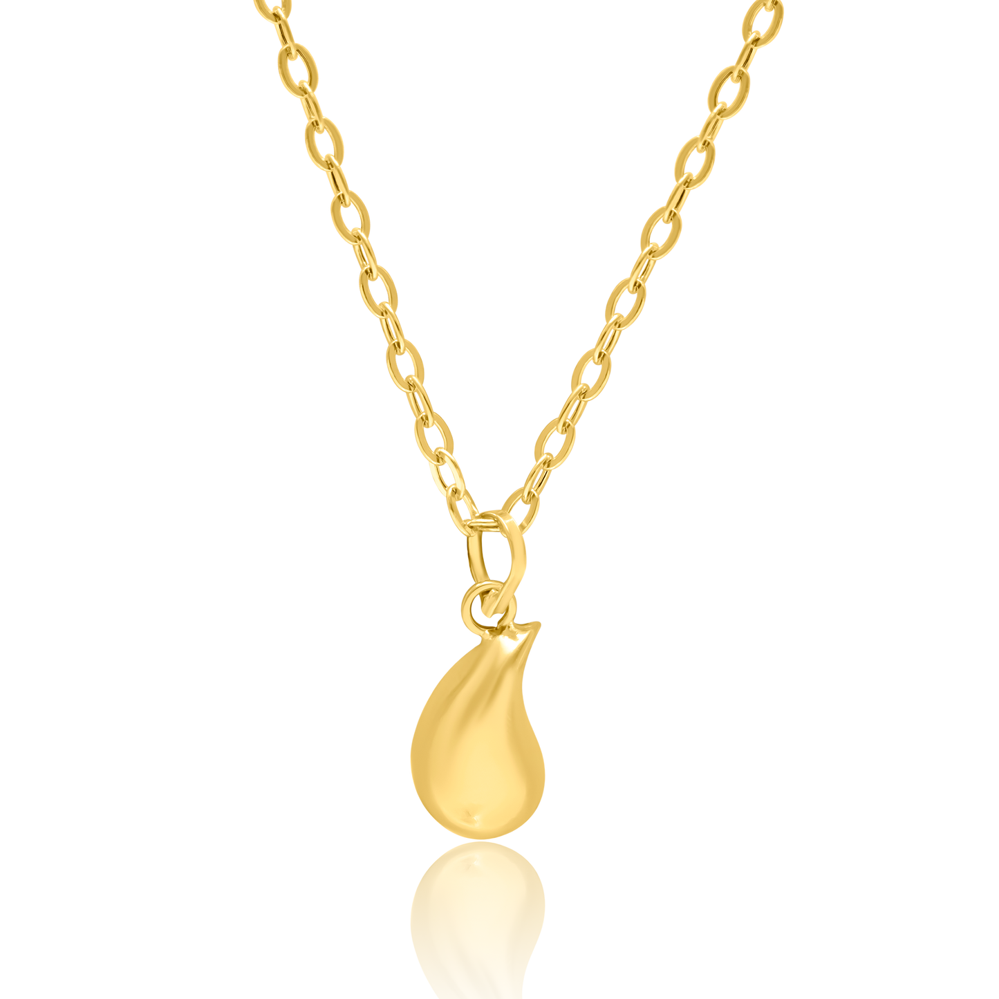 18K Pure Gold Curved Drop Jewelry Set