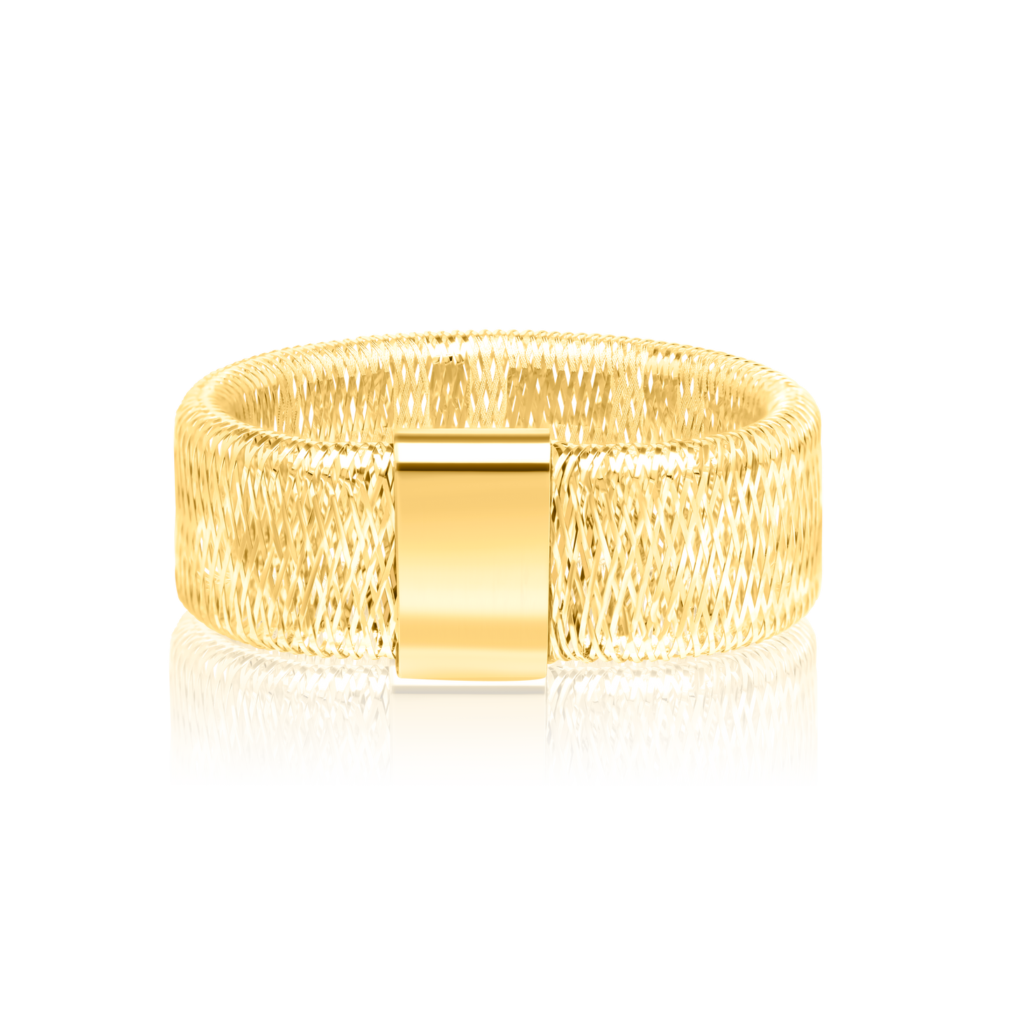 18K Pure Gold Elastic Ring
