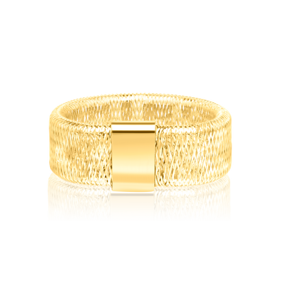 18K Pure Gold Elastic Ring