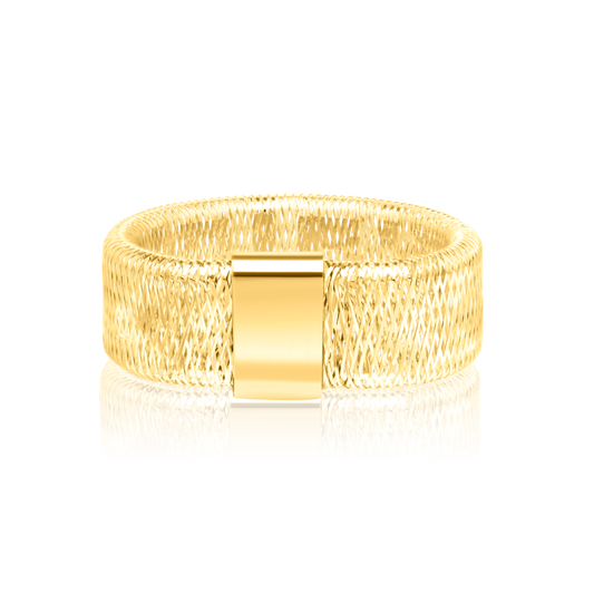 18K Pure Gold Elastic Ring