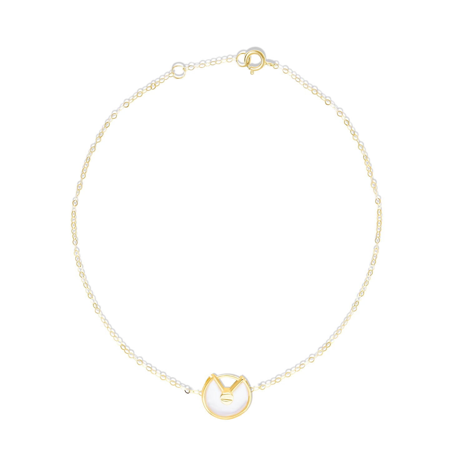 18K Pure Gold White Bracelet