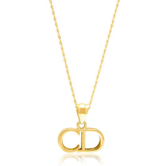 18K Pure Gold C.D Necklace