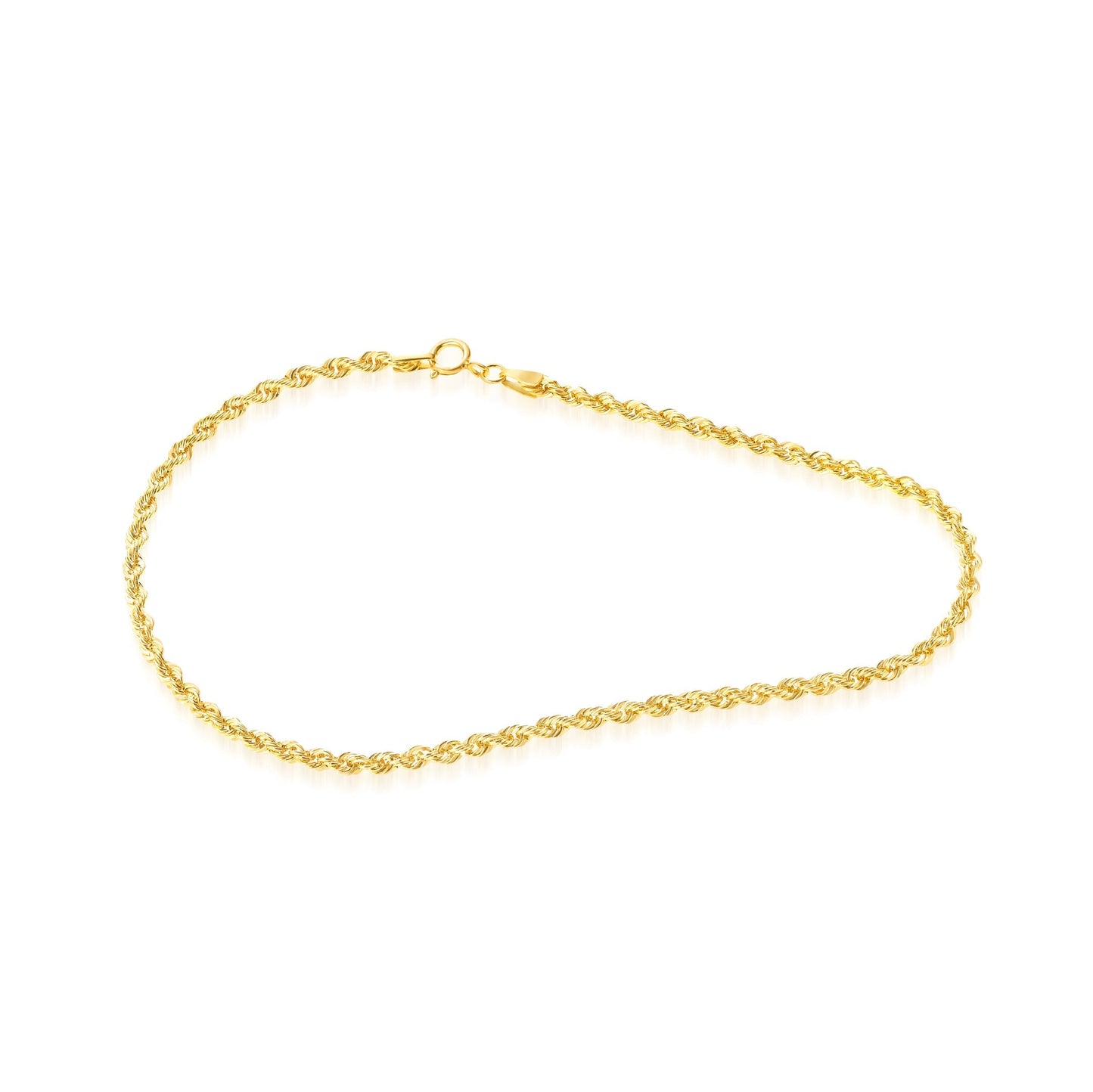 18K Pure Gold Rope Anklet
