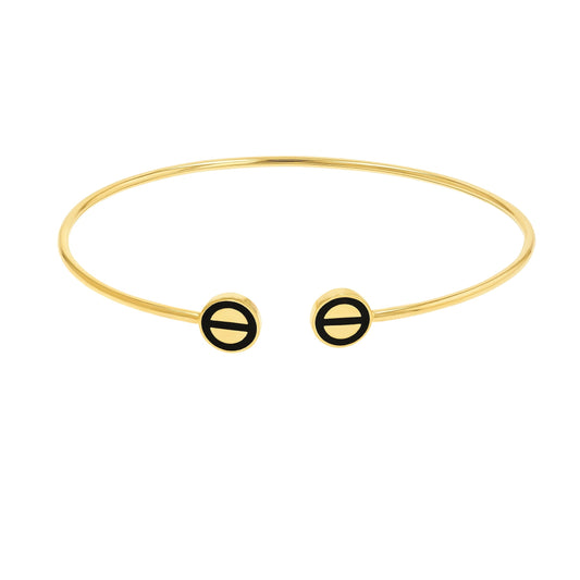 18K Pure Gold C.R Adjustable Bangle