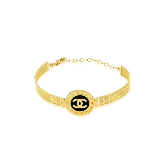 18K Pure Gold Elegant C.H Bangle