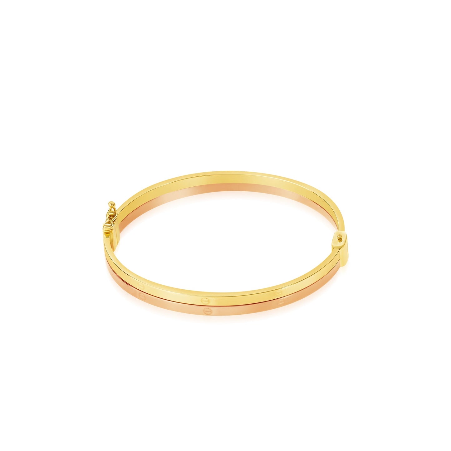 18K Pure Gold Elegant 2 Layer Bangle