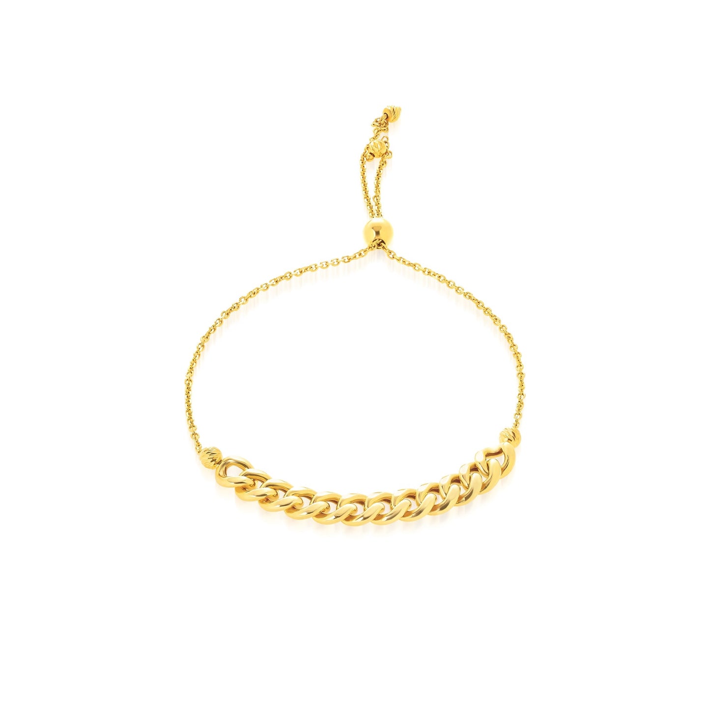 18K Pure Gold Half Linked Bracelet