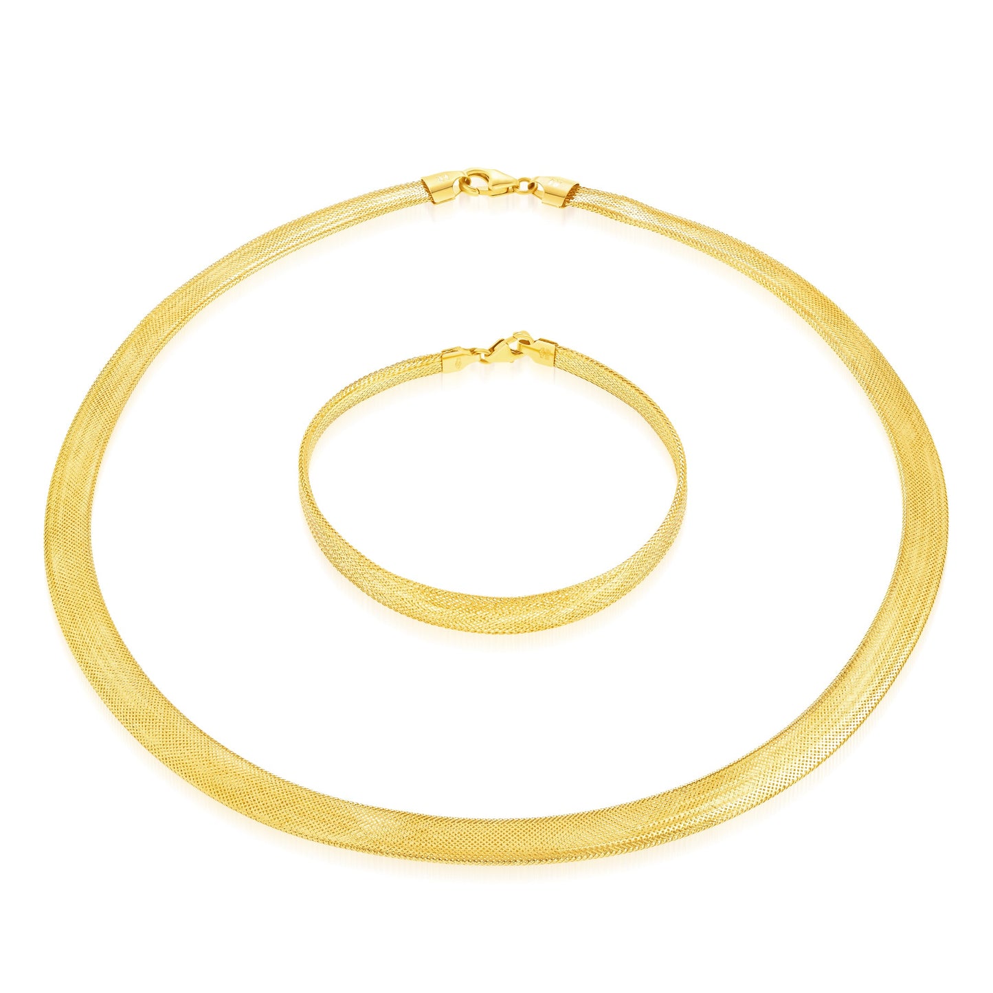 18K Pure Gold Thick Elastic Jewelry Set
