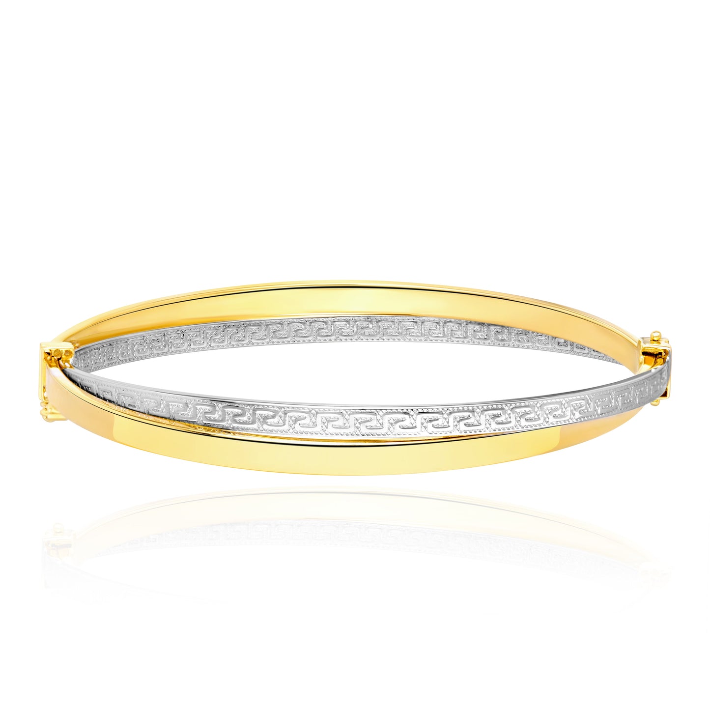 18K Pure Gold 2 Color Bangle