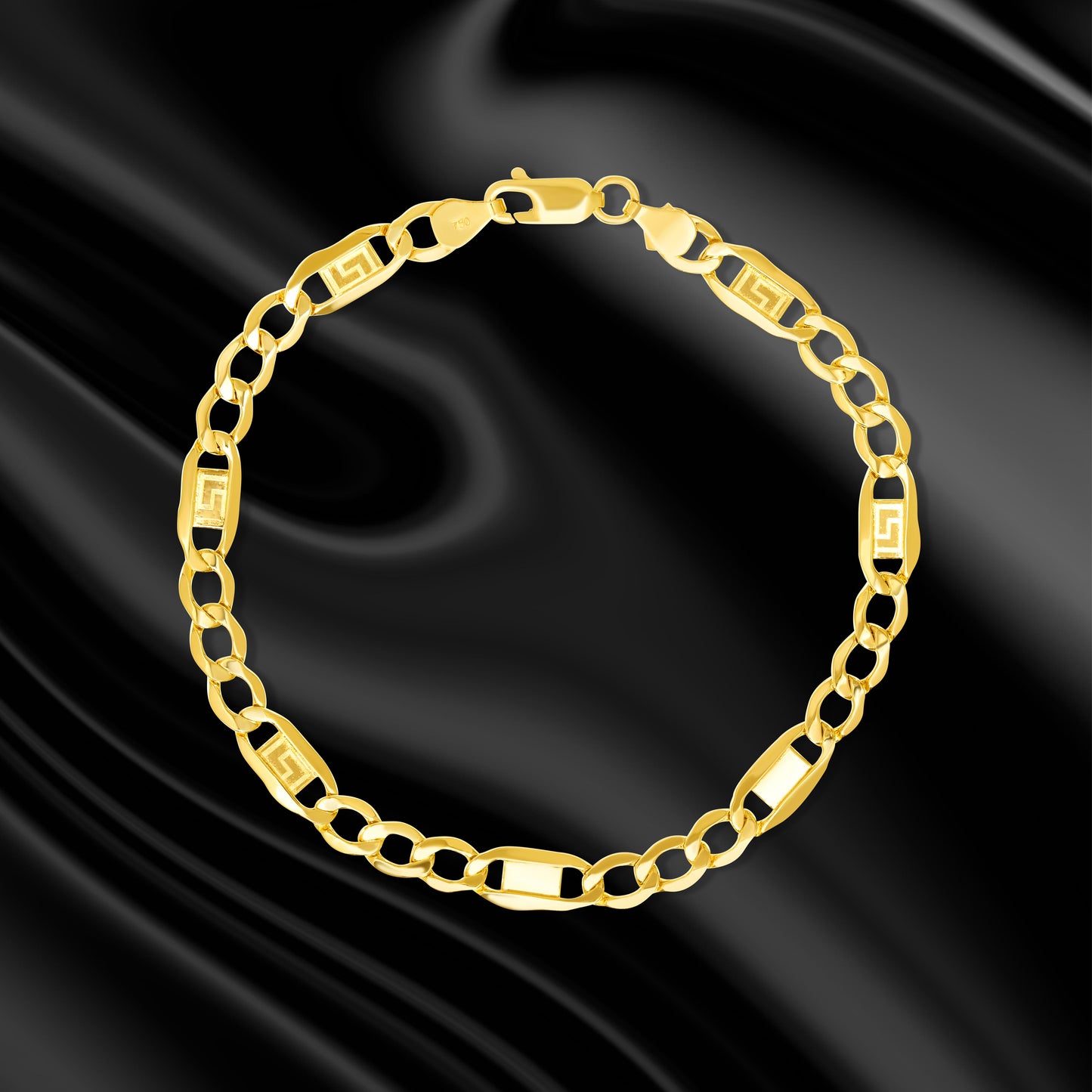 18K Pure Gold Linked Bracelet