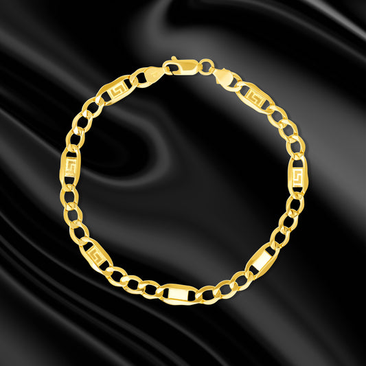 18K Pure Gold Linked Bracelet