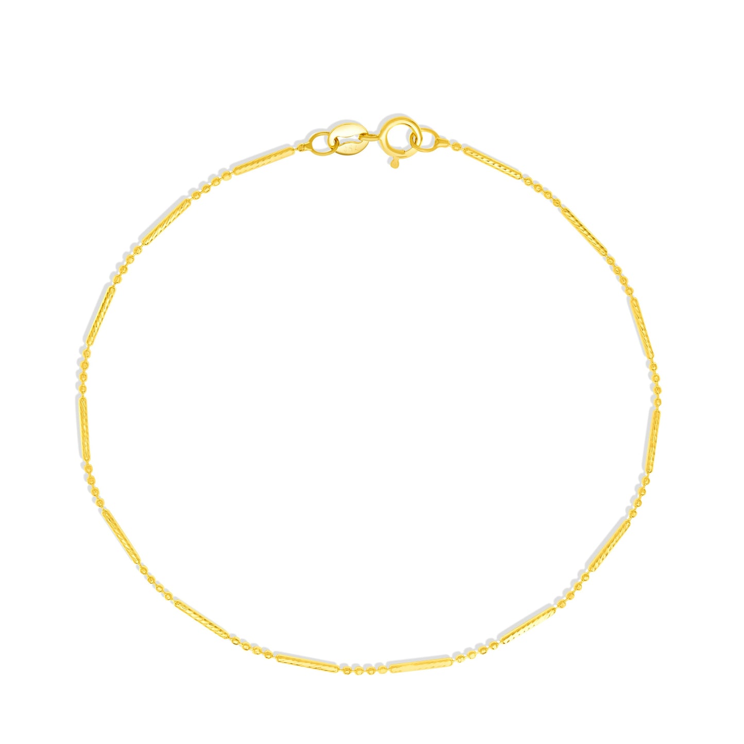 18K Pure Gold Thin Seed Bracelet