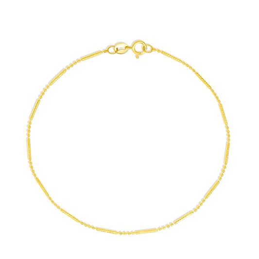 18K Pure Gold Thin Seed Bracelet