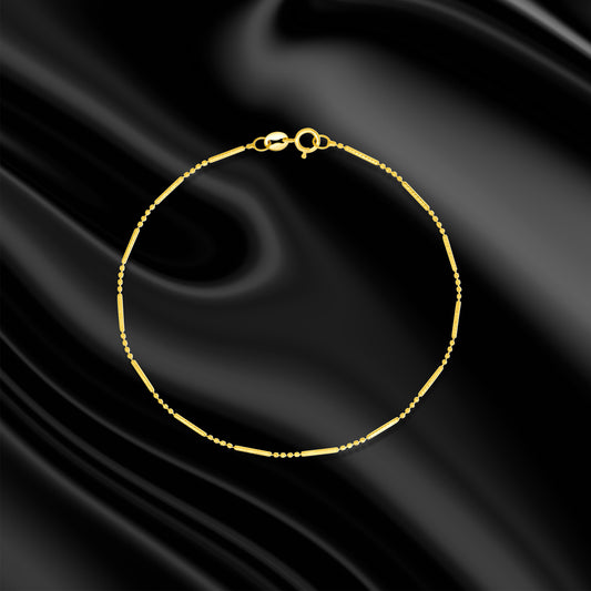 18K Pure Gold Thin Seed Bracelet