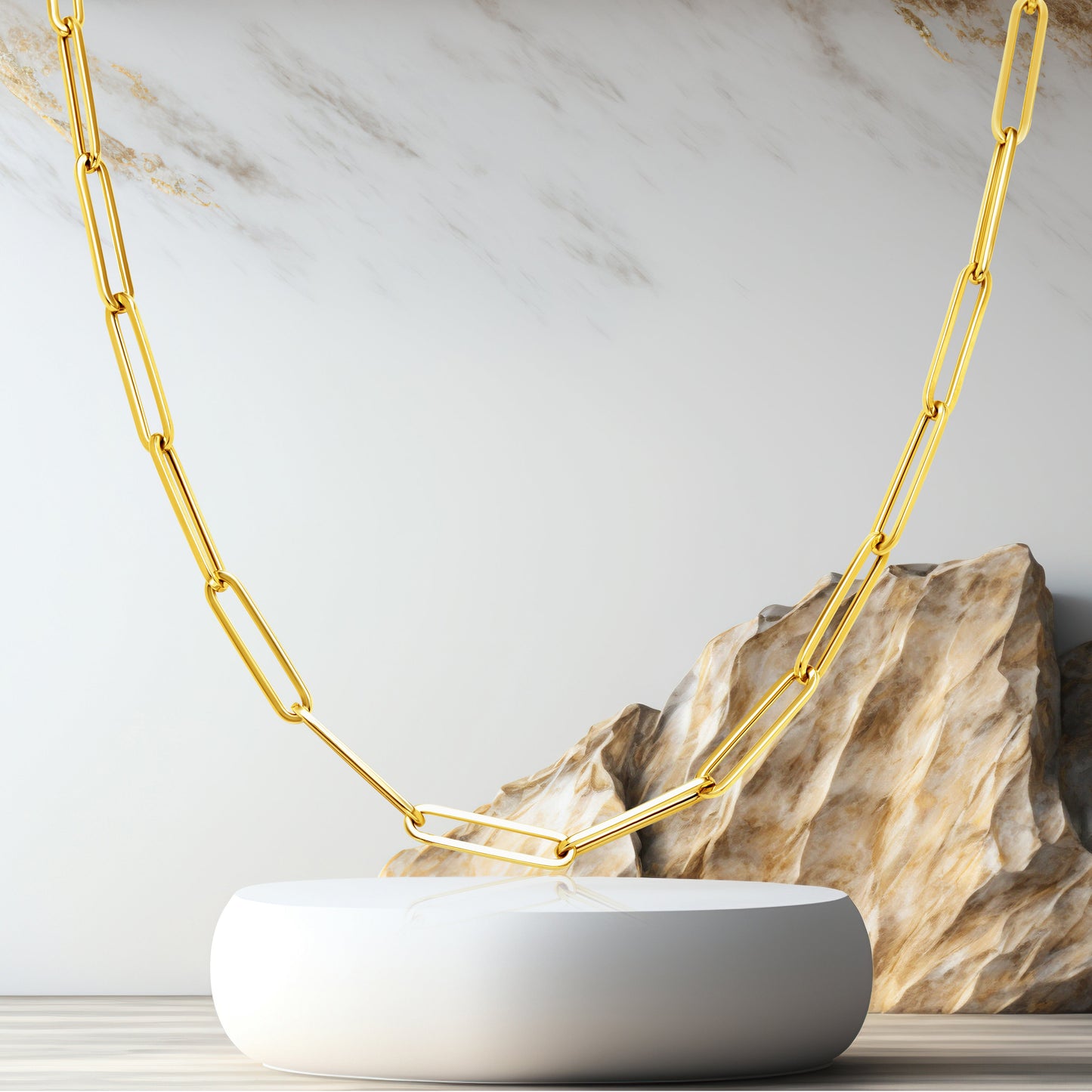 18K Pure Gold Linked Chain