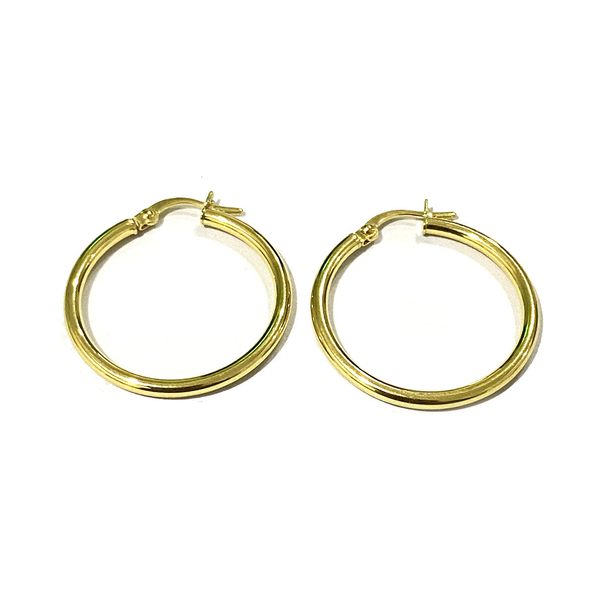 18K Solid Gold Plain Hoop Earrings Design | Gold | 18K Gold Jewelry