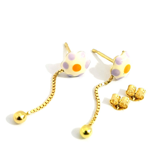18K Pure Gold Mushroom Design Earrings | Earring | 18K Gold Jewelry