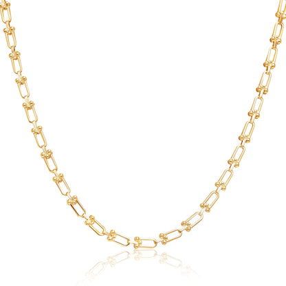 18K Pure Gold U-Linked Chain
