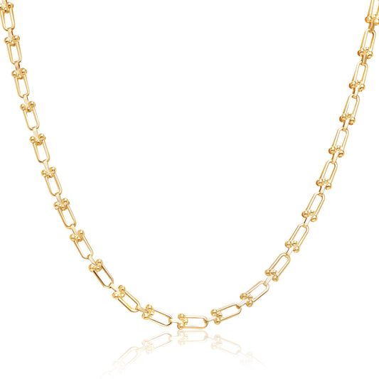 18K Pure Gold U-Linked Chain