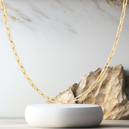 18K Pure Gold Linked Chain