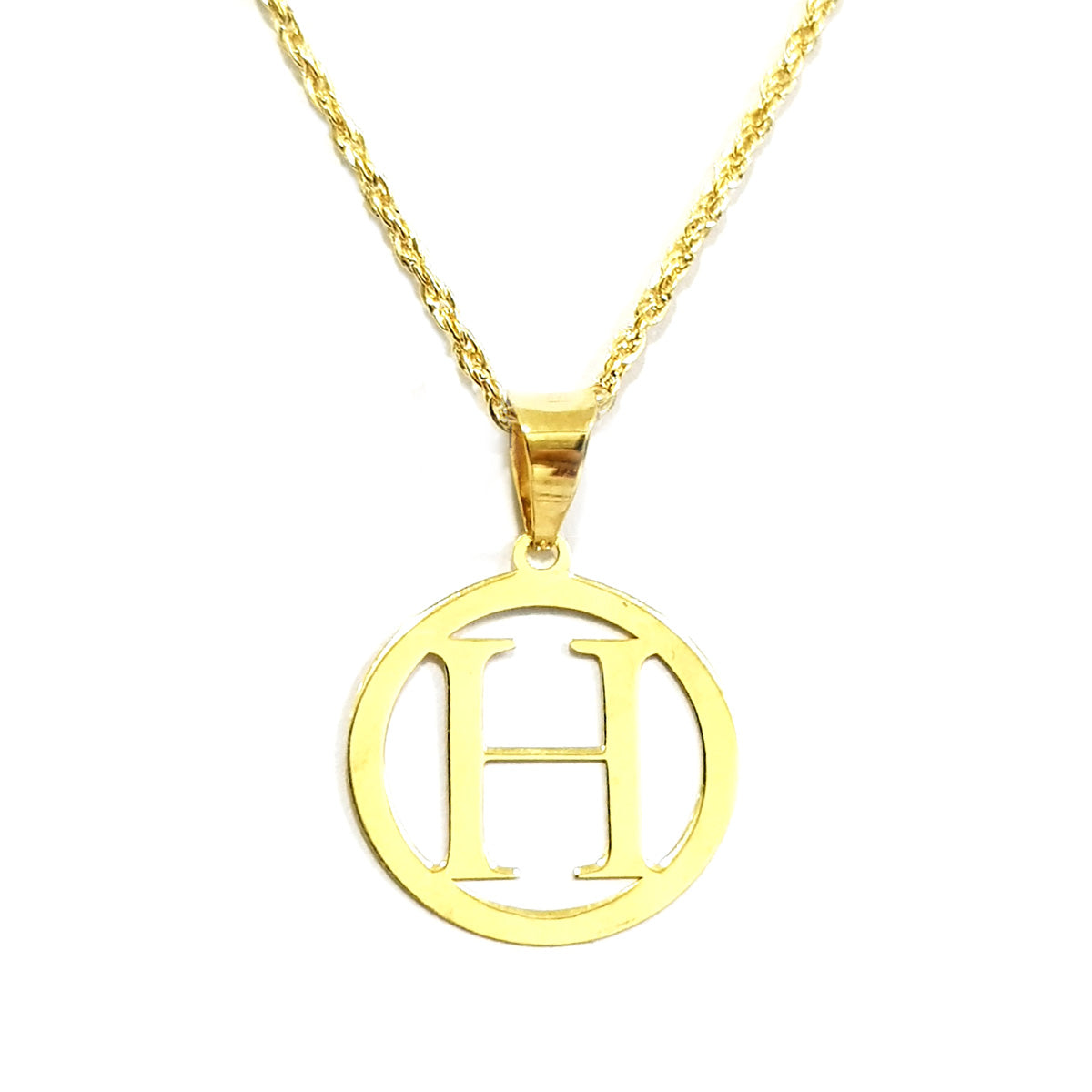 18K Pure Gold Letter H Design Necklace | Necklace | 18K Gold Jewelry