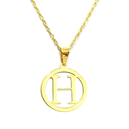 18K Pure Gold Letter H Design Necklace | Necklace | 18K Gold Jewelry
