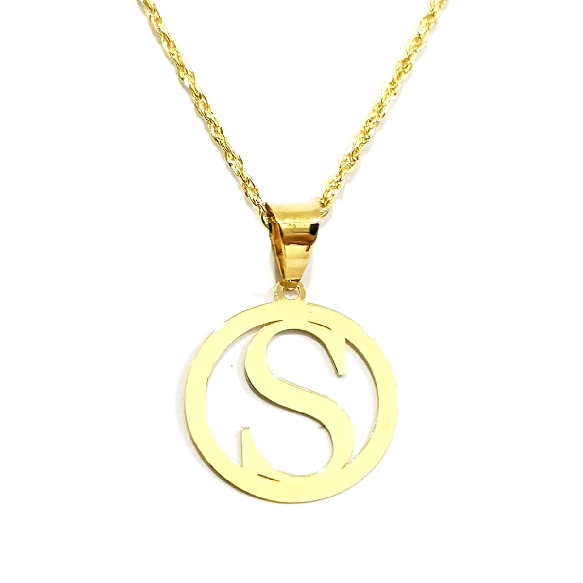 18K Pure Gold Letter S Design Necklace | Necklace | 18K Gold Jewelry