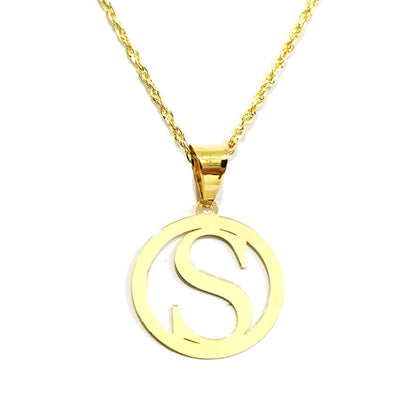 18K Pure Gold Letter S Design Necklace | Necklace | 18K Gold Jewelry