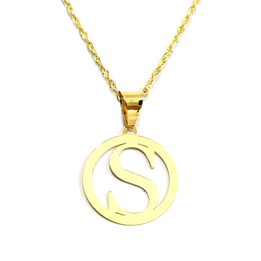 18K Pure Gold Letter S Design Necklace | Necklace | 18K Gold Jewelry