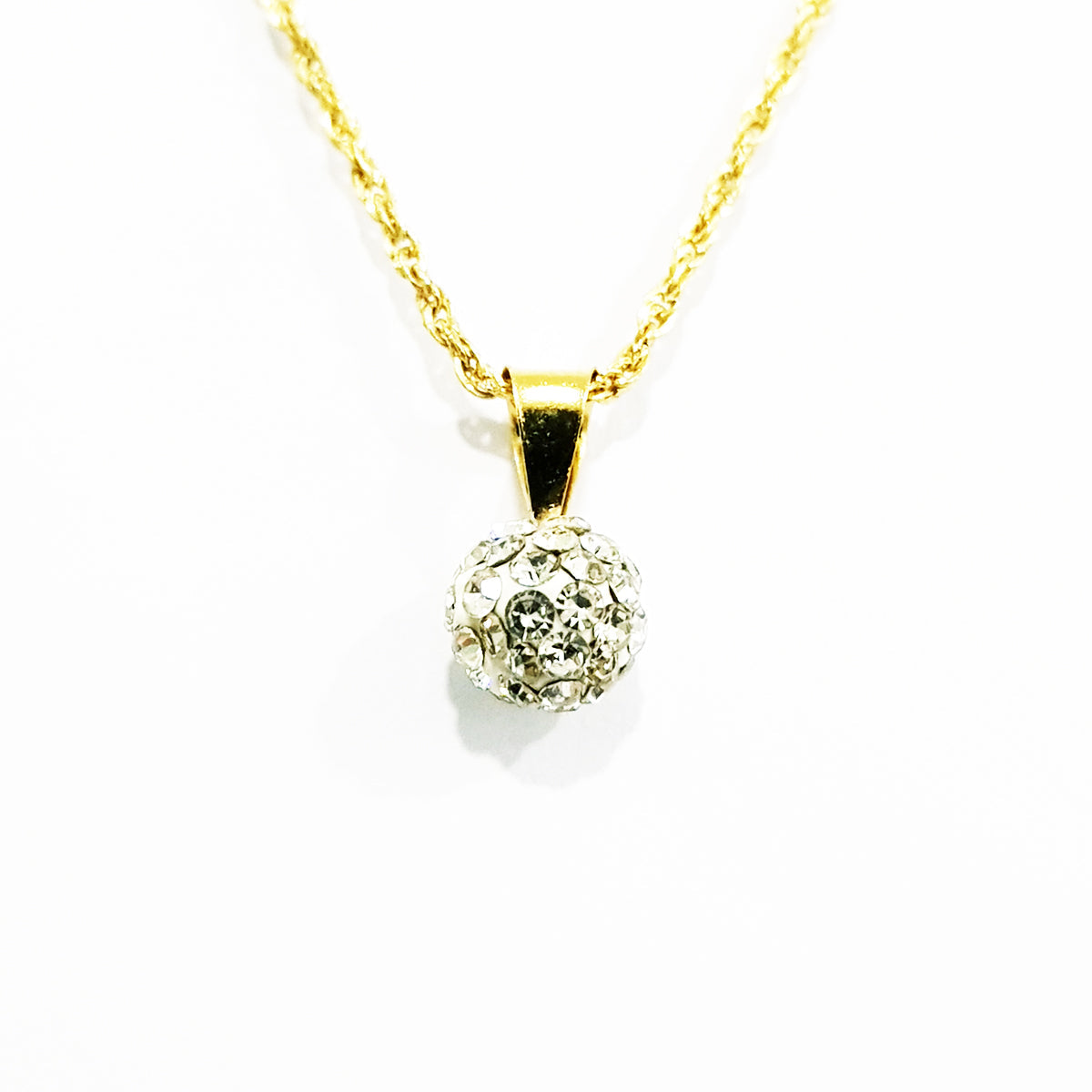18K Pure Gold Crystal Necklace | Necklace | 18K Gold Jewelry