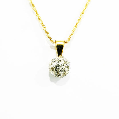18K Pure Gold Crystal Necklace | Necklace | 18K Gold Jewelry