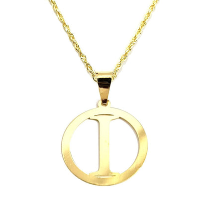 18K Pure Gold Letter I Design Necklace | Necklace | 18K Gold Jewelry