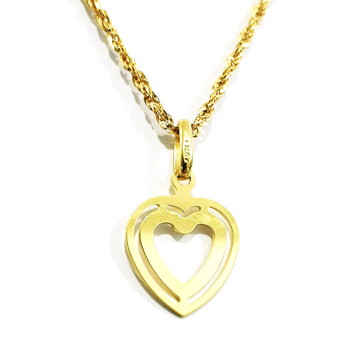 18K Pure Gold Heart Necklace | Necklace | 18K Gold Jewelry