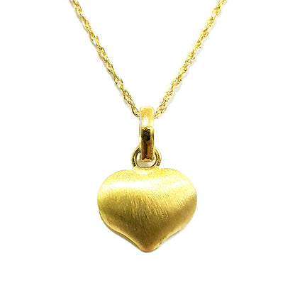 18K Pure Gold Heart Design Necklace