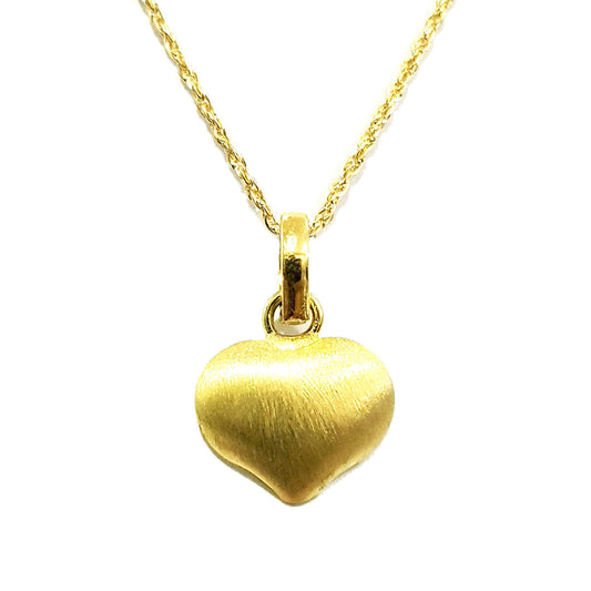 18K Pure Gold Heart Design Necklace