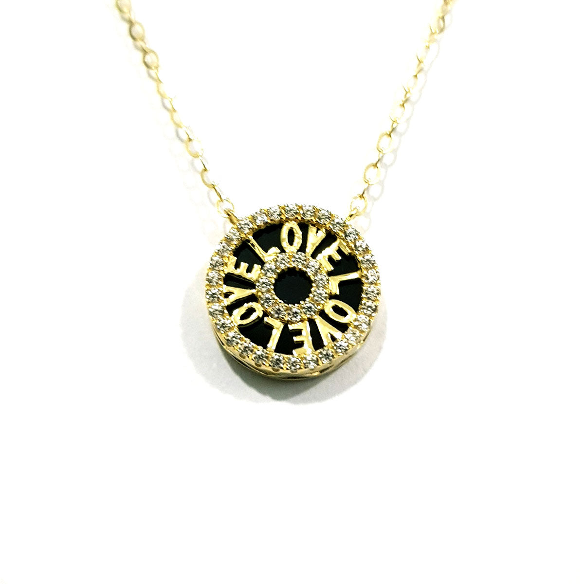 18K Pure Gold Love Necklace
