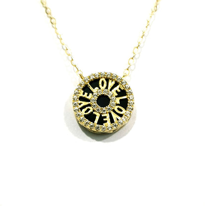18K Pure Gold Love Necklace
